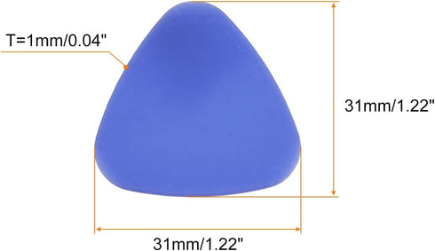 MECCANIXITY 50pcs Dark Blue Plastic Phone Pry Opening Tools 1mm Thick for Mobile Repair, Guitar Picks