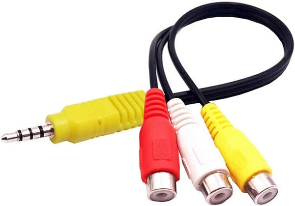 Video AV Component Adapter Cable Replacement for TCL TV, 3 RCA to 3.5mm AV Input Adapter