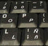 Spanish Latin American Keyboard Stickers, Transparent Background, White Lettering for Laptops