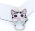 4Pcs Phone Ring Holder Stand - Cute Dogs Cats Butterfly Animal 360 Rotation Finger Grip Kickstand for