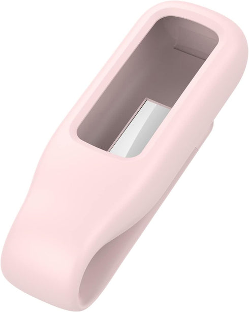 FitTurn Clip for Fitbit Luxe, Soft Silicone Strap Replacement Accessories for Luxe Clip Case (Black, Pink, Teal)