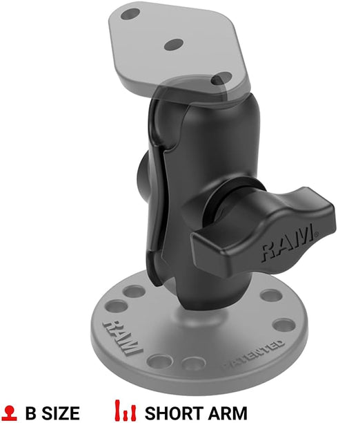 RAM Mounts RAM-B-201U-C Double Socket Arm (Long) for RAM B Size 1" Ball Components