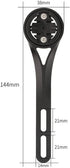 Integrated Aero Handlebar Out Front Cycling Computer Mount for Garmin, Wahoo, CatEye, Bryton, with GoPro Attachment