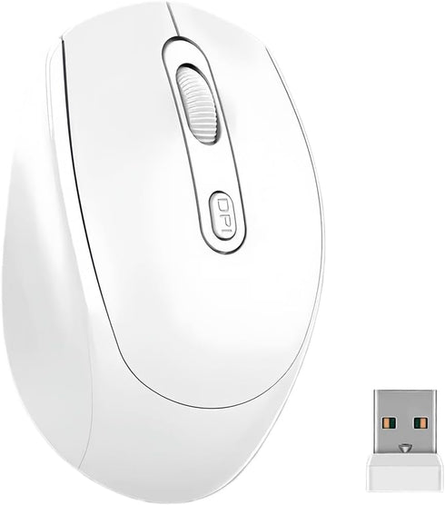 Guiheng Mouse,Portable(BT5.2+USB Wireless Bluetooth Mouse,Dual Mode Rechargeable Silent Slim Laptop Receiver) Computer