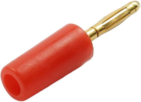 2mm Gold Plated Banana Plugs for Speaker Wire, 10Pcs Red Musical Cable Connectors for Amplifier