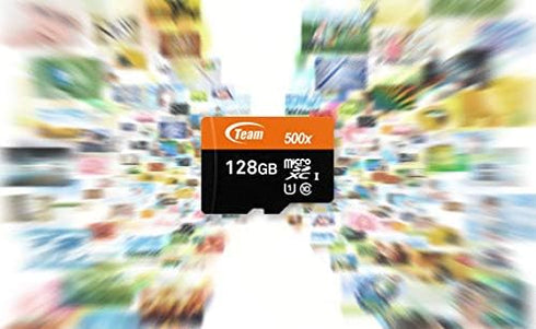 Team 64GB microSDXC UHS-I/U1 Class 10 Memory Card with Adapter, Speed Up to 80MB/s (TUSDX64GUHS03)