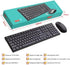 Ergonomic Wireless Keyboard and Mouse Combo, 2.4G Full Sized Keyboard with 12 Short-Cut Keys and Quiet Click Mouse