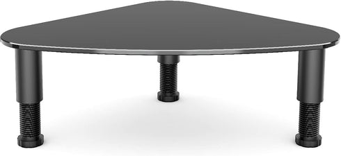 Hemudu Tempered Glass Computer Monitor Riser/Triangle Save Space Desktop Corner Stand for
