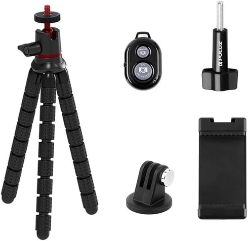 PULUZ Portable Phone Tripod with Wireless Remote and Clip, Flexible Cell Phone Tripod Stand for Video