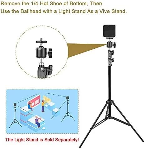 UTEBIT 2 Pack Mini Ball Head with 1/4" Hot Shoe Mount Adapter, 360° Swivel for DSLR Camera