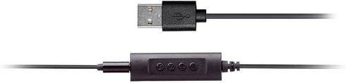 Monoprice WFH 3.5mm + USB Wired Web Meeting Headset, Lightweight with Adjustable Mic for Virtual Meetings