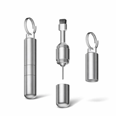 Generic 2 in 1 Sim Card Removal Tool Keychain With Earbuds Cleaning Brush