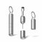 Generic 2 in 1 Sim Card Removal Tool Keychain With Earbuds Cleaning Brush