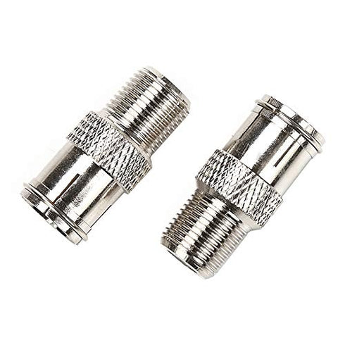 RG6 Compression F Type Connector Quick Push on Coax Cable Adapter Nickel Plated Pack of 5
