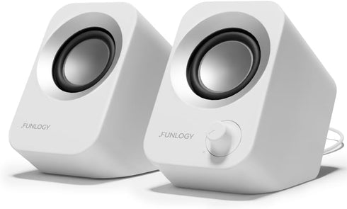 FUNLOGY Speaker - 14W Stereo PC Speakers, USB Powered, Compact Size with 30