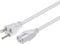 Monoprice Heavy Duty Power Cord | NEMA 5-15P to IEC 60320 C15, 14AWG, 8ft, 15A/1875W, 125V, White