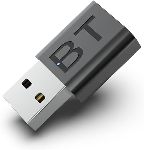 QOFOWIN Mini 2-in-1 USB Bluetooth Receiver,5.4 Wireless Audio Adapter 3.5mm Car Kit Music