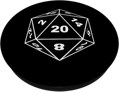 D20 Dice RPG Role Playing Board Game Gift PopSockets Standard PopGrip