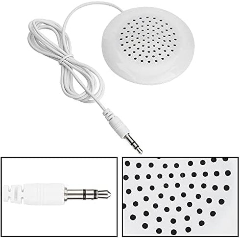 KUJOBUY Pillow Speaker 3.5mm Mini Under Pillow Speaker for iPod, MP3, Phone, Portable CD, Podcast, Radio, Talk, Sleep,