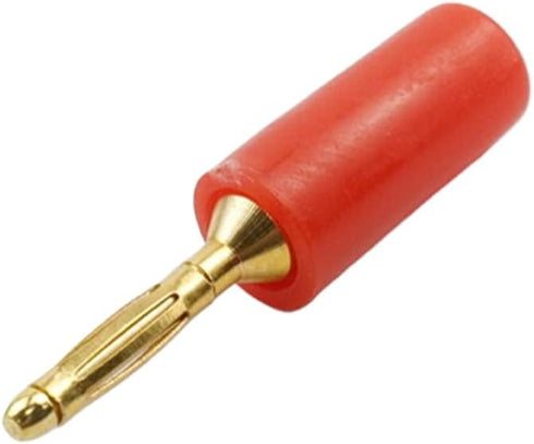 2mm Gold Plated Banana Plugs for Speaker Wire, 10Pcs Red Musical Cable Connectors for Amplifier