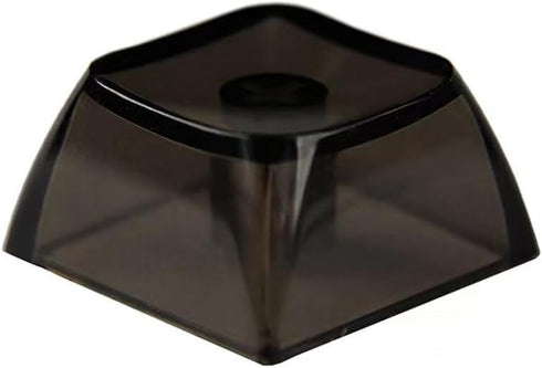 Blank Crystal Transparent Black Keycaps, 1U XDA Profile for MX Switches, Mechanical Keyboard Backlit (20pcs)