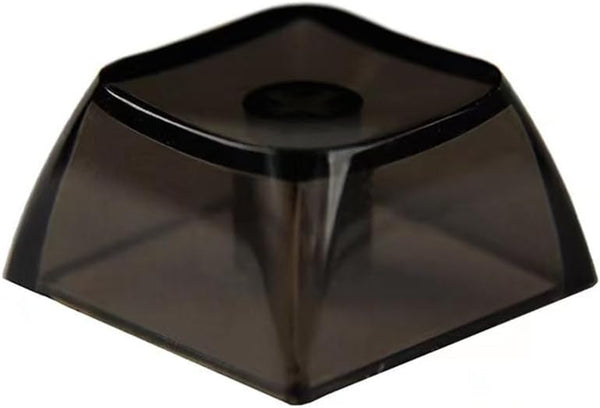 Blank Crystal Transparent Black Keycaps, 1U XDA Profile for MX Switches, Mechanical Keyboard Backlit (20pcs)