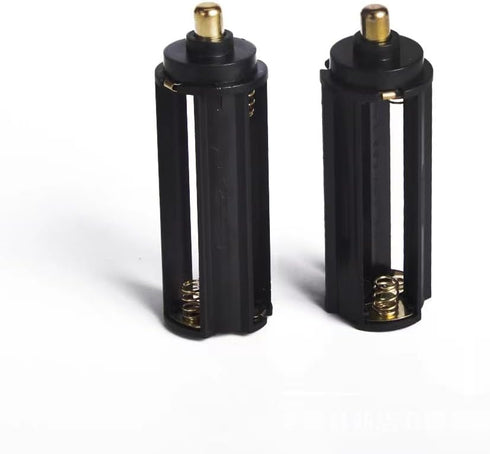 CLEZGO 3Pcs 3 1.5V AAA Battery Holder Adapter Black Cylindrical Battery Storage Case Holder for x AAA Batteries