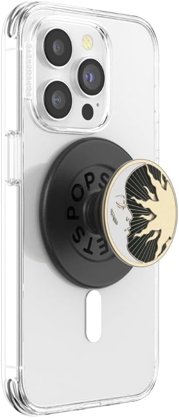 Enamel Lunar Dreams PopSockets Phone Grip with MagSafe Compatibility, Wireless Charging Compatible Phone Holder.