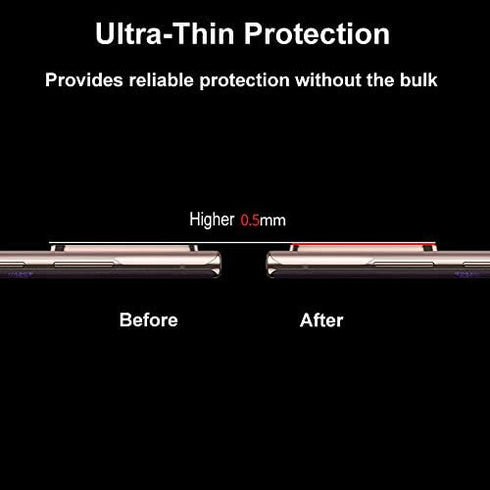 2 Pack Metal Camera Lens Protector for Samsung Note 20 Ultra, Galaxy Note 20 Ultra Camera Protector, Note20 Ultra 5G Camera Screen Protector Full Coverage Case 6.9" (Gold)