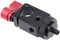 CAMVATE 15mm Single Rod Clamp with 1/4" Mount Screw Adapter (M5 Rotating Knob-Red) - 0866