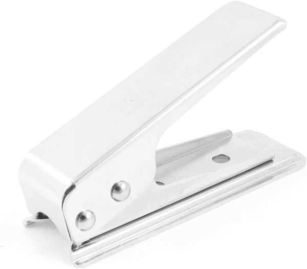 Ruilogod Silver Tone Metal Nano SIM Card Cutter for 5 5G + 2