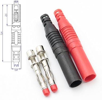 10Pcs Insulated Safety 4mm Banana Plugs, Shrouded Protection for Multimeter Test Leads, DIY Connectors