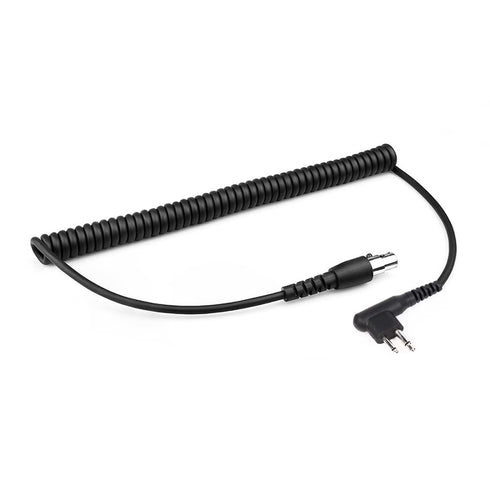 2-Pin to 5-Pin Coil Cord Cable for Motorola Two Way Handheld Walkie Talkie and Radio Headsets