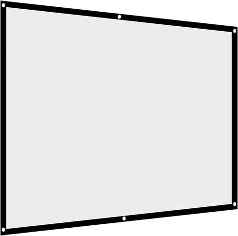 Yosoo Health Gear Projection Screen Indoor Outdoor Projector Curtain, 16:9 Thicken Portable White Projector Curtain