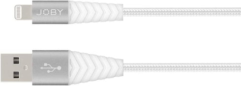 JOBY USB Lightning Cable, Charging and Synchronization Cable, 1.2m Length, White, Compatible with iPhone, iPad and iPod, MFi Certified, USB-A to Lightning Cable