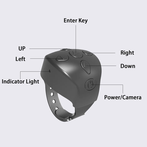 TikTok Remote Control Kindle APP Page Turner, Bluetooth Smart Ring for iPhone, iPad, iOS, Android (Black)