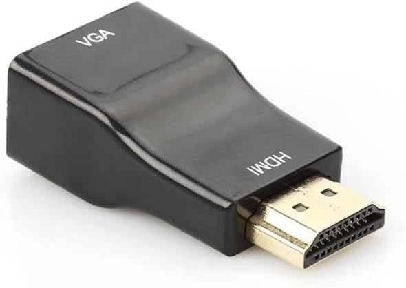 HDMI to VGA Adapter Converter, 1080P Male to Female Cord for Computer, Laptop, Monitor, Projector, Xbox (Black)