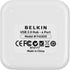Belkin 4-Port 2.0, 1.1, Powered Desktop USB Hub with Support for USB-A, USB and USB Black and White