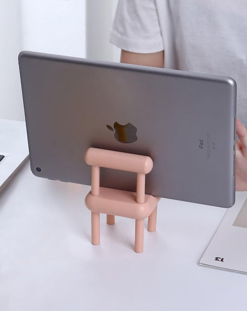 Melyaxu -1 Pack DIY Mini Chair Cell Phone Stand, Candy Color Mobile Phone Holder, Multi-Angle Chair Shape Table Phone