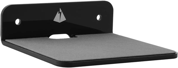 TXEsign Small Wall Shelf Speaker Stand - Mount for Webcam, Cell Phones, Mesh Router, Display Shelf Acrylic (Black)
