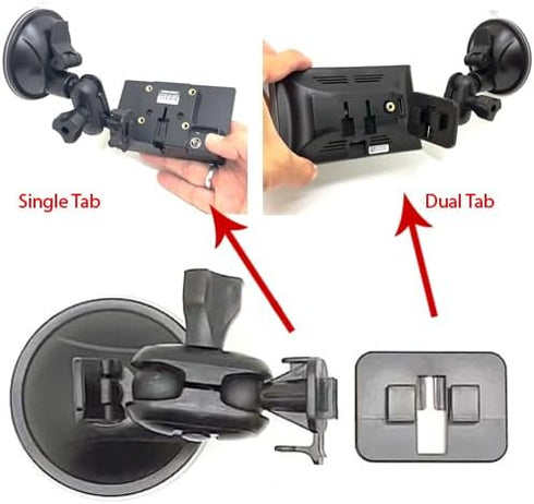 Enhancd Strong Car Windshield Suction Cup Mount for Edge CS and CTS Evolution w/Dual Ball Socket Adapter to Allow Best Viewing Position