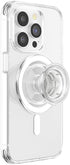 PopSockets Phone Grip - Compatible with MagSafe, Includes Adapter Ring, Wireless Charging Compatible - Clear