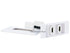 Monoprice Two-Piece Inset Wall Plate with 4 Inch Built-in Flexible High Speed HDMI Cable With Ethernet - Dual Port (2P)