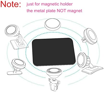 SALEX Set 8 3M 8 Pack Replacement Metal Plates for Magnetic Car Phone Holders, Wall & Air Vent Mounts, Cases, Magnets.