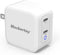 40W Dual-Port USB C Charger - Charge Two Devices Simultaneously, Compact and Safe for iPhone 14/13/12, iPad, Samsung
