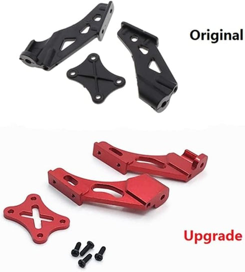 Generic 2X 144001-1258 Set 144001 1/14 4WD Metal Tail Fixed Parts Tail Wing Firmware Fittings for WTY RC Car Parts,Red