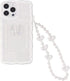 Casechics iPhone Xs Max Case: Cute 3D Crystal Bow Tie, Soft Shockproof Cover with Heart Wristband Strap (White)