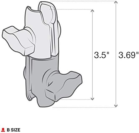 RAM Mounts RAP-B-200-12U Composite Double Socket Swivel Arm for RAM B Size 1" Ball Components