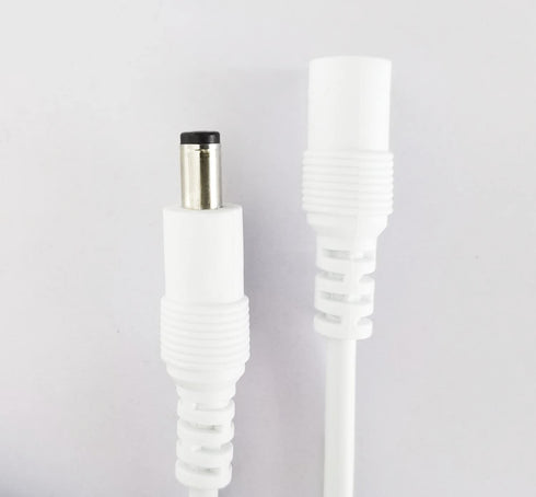 2pcs 1m 3.3ft 12V 5V-24V 5.5mm 2.1mm DC Extension Cable Extension Cord DC Power Cord x DC Jack Plug Adapter Male