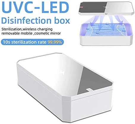 CarbonKlean UVKlear UVC Sterilization Kit with Wireless Charger, Removable Mobile Cosmetics Mirror and UV Sanitizer